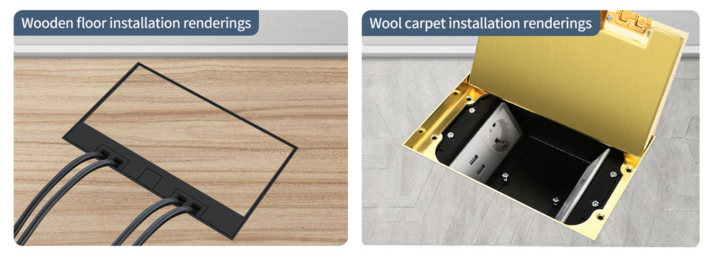 200/130recessed floor socket